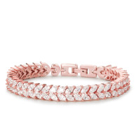 Armband Bronze Zirkonia rosé IP beschichtet 18.5 cm-581362