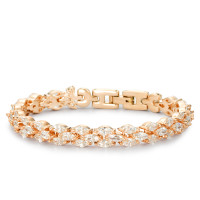 Armband Bronze Zirkonia gelb IP beschichtet 18 cm-581366