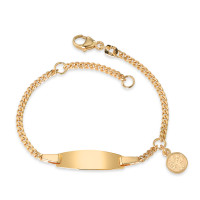 Gravurarmband 375/9 K Gelbgold Lebensbaum 12-14 cm verstellbar-582187
