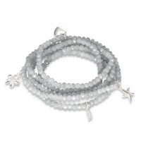 Armband Silber Kristall blau 20 cm Ø4 mm-582657