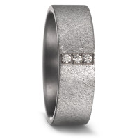 Partnerring 999 Tantal Diamant 0.06 ct, 3 Steine, w-si-582695