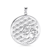 Anhänger Silber Zirkonia rhodiniert Lebensblume Ø30 mm-583262