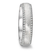 Partnerring 750/18 K Weissgold Diamant 0.53 ct, 106 Steine, tw-vsi-583279