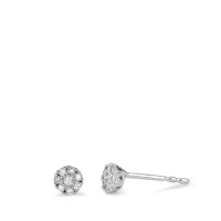 Ohrstecker 750/18 K Weissgold Diamant weiss, 0.14 ct, 16 Steine, Brillantschliff, w-si Ø4 mm-583564