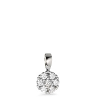 Anhänger 375/9 K Weissgold Zirkonia weiss, 7 Steine Ø6.8 mm-583627