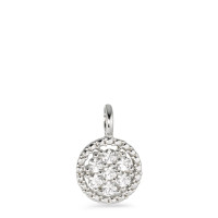 Anhänger 375/9 K Weissgold Zirkonia weiss, 7 Steine Ø9.2 mm-583630