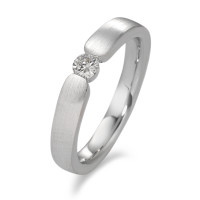 Solitär Ring 750/18 K Weissgold Diamant weiss, 0.15 ct, Brillantschliff, w-si-583658