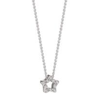 Collier 375/9 K Weissgold Zirkonia 10 Steine Stern 40-42 cm verstellbar