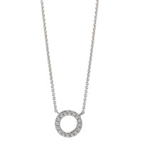 Collier 375/9 K Weissgold Zirkonia 16 Steine 40-42 cm verstellbar-584228