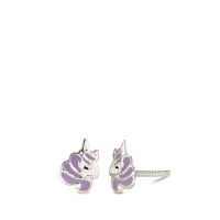Ohrstecker Silber lackiert Einhorn Ø6 mm-584293
