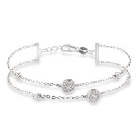 Armband Silber Zirkonia rhodiniert 16-19 cm verstellbar-584734