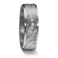 Partnerring 999 Tantal Diamant 0.05 ct, 5 Steine, w-si-584768