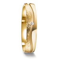 Partnerring 750/18 K Gelbgold Diamant 0.01 ct, w-si