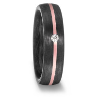 Partnerring 585/14 K Rosegold, Carbon Diamant 0.05 ct, w-si-585137