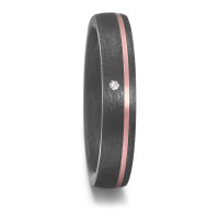 Partnerring 585/14 K Rosegold, Carbon Diamant 0.015 ct, w-si-585145