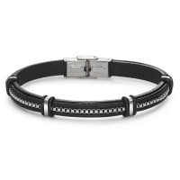 Armband Leder, Edelstahl 21 cm-586435