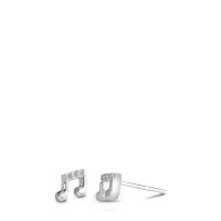 Ohrstecker Silber Zirkonia 6 Steine rhodiniert Musik Ø5 mm-586807
