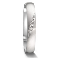 Partnerring 750/18 K Weissgold Diamant 0.036 ct, 5 Steine, tw-vsi-586927