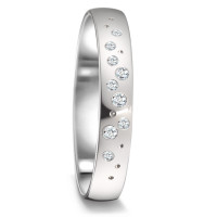 Partnerring 750/18 K Weissgold Diamant 0.087 ct, 9 Steine, tw-si-586966