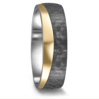 Partnerring Edelstahl, Carbon gelb IP beschichtet-587059