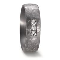 Partnerring 999 Tantal Diamant 0.15 ct, 3 Steine, w-si-587213