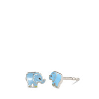 Ohrstecker Silber lackiert Elefant Ø5 mm-588150