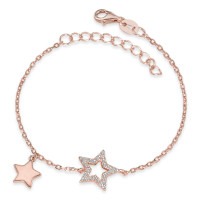 Armband Silber Zirkonia rosé vergoldet Stern 16-19 cm verstellbar-588324