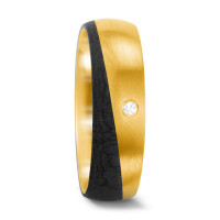 Partnerring 585/14 K Gelbgold, Carbon Diamant 0.015 ct, tw-si-588911