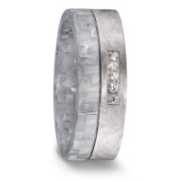 Partnerring Titan, Carbon Diamant 0.05 ct, 5 Steine, w-si-589078