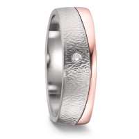 Partnerring Titan, 750/18 K Rotgold Diamant 0.03 ct, w-si-589082