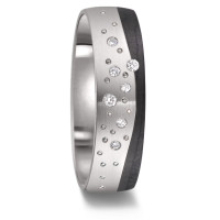 Partnerring Titan, Carbon Diamant 0.043 ct, 7 Steine, w-si-589090