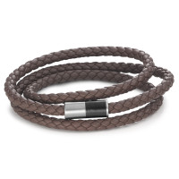 Armband Leder, Titan, Carbon 23 cm Ø6 mm-589330