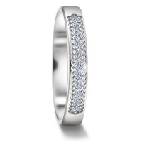 Partnerring 750/18 K Weissgold Diamant 0.11 ct, 11 Steine, tw-vsi-589528