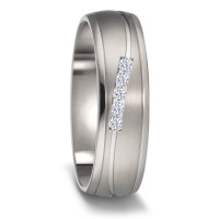 Partnerring Titan Diamant 0.10 ct, 5 Steine, w-si-589584