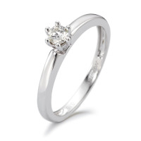 Solitär Ring 750/18 K Weissgold Diamant 0.15 ct, w-si-589819