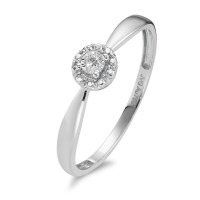 Solitär Ring 750/18 K Weissgold Diamant 0.02 ct, w-si-589826