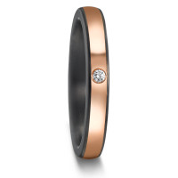 Partnerring 999 Tantal, 585/14 K Rotgold Diamant 0.02 ct, tw-vsi-590059