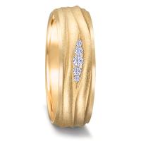 Partnerring 750/18 K Gelbgold Diamant 0.077 ct, 5 Steine, w-si-590103