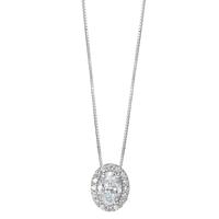 Collier 750/18 K Weissgold Zirkonia 42 cm-590607