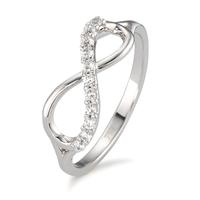 Fingerring 750/18 K Weissgold Zirkonia 11 Steine Infinity-590699