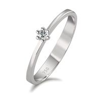 Solitär Ring 750/18 K Weissgold Diamant 0.05 ct, w-si