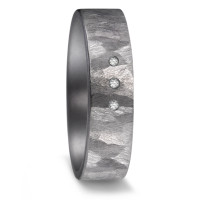 Partnerring 999 Tantal Diamant 0.03 ct, 3 Steine, w-si-591246