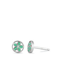 Ohrstecker Silber rhodiniert Blume Ø6 mm-591475