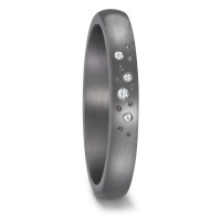 Partnerring 999 Tantal Diamant 0.025 ct, 4 Steine, w-si-591775