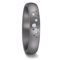 Partnerring 999 Tantal Diamant 0.034 ct, 4 Steine, w-si-591779