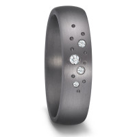 Partnerring 999 Tantal Diamant 0.045 ct, 4 Steine, w-si-591783
