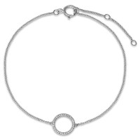 Armband 585/14 K Weissgold Diamanten 0.05 ct, w-si 15-18 cm verstellbar-591980