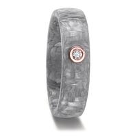 Partnerring Carbon, 750/18 K Rotgold Diamant 0.05 ct, w-si-592140