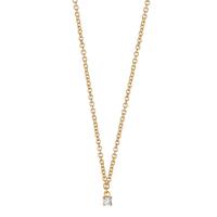 Collier 750/18 K Gelbgold Diamant 0.04 ct, w-si 40-42 cm verstellbar-592276