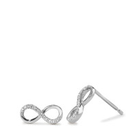 Ohrstecker 585/14 K Weissgold Diamant 0.045 ct, 26 Steine, w-si Infinity-592336